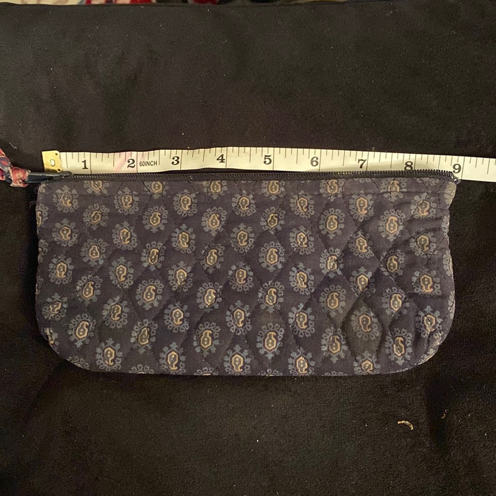 Vera Bradley vintage navy cosmetic bag - Picture 2 of 4